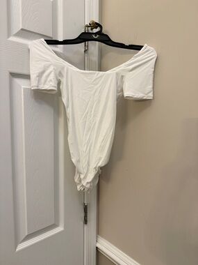 aerie White Lightweight bodysuit
